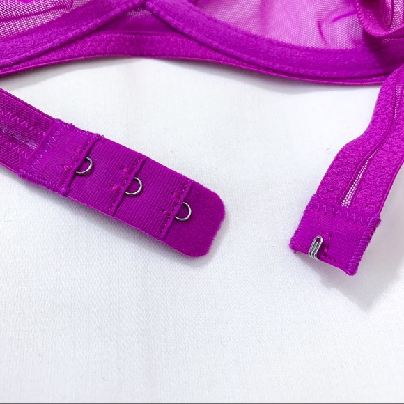 Free People Magenta Mesh Unlined Bra - Picture 4 of 4